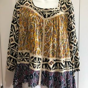 flowy multi-designed boutique blouse